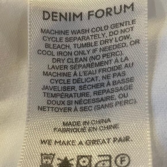 Denim Forum The BF High Rise Loose 28L 100% Cotton Denim Jeans Ecru Sz 26 - Picture 10 of 13